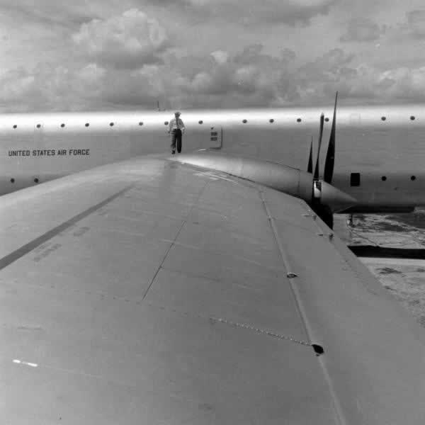 Top of the wing of the Convair XC-99